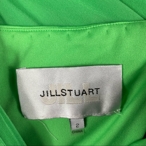 JILL STUART Blue and Green One Shoulder Fitted Mini Dress NWT in Size 2 - Picture 2 of 9